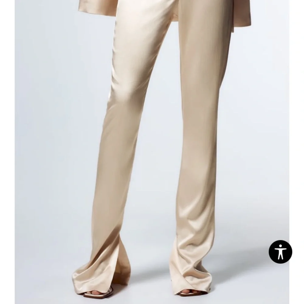 Zara Satin Pants - Picture 2 of 8